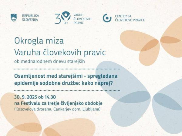 Na Festivalu za tretje življenjsko obdobje o osamljenosti med starejšimi