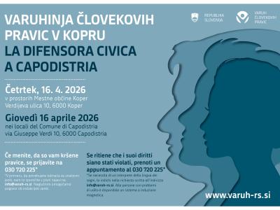 Varuhija bo 16. aprila s sodelavkami in sodelavci v Kopru na voljo za pomoč pri uveljavljanju pravic
