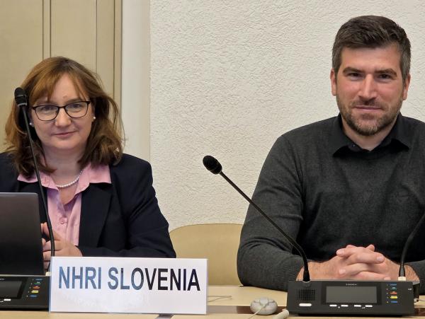 Human Rights Ombudswoman Dr Simona Drenik Bavdek and Deputy Ombudsman Miha Horvat (Source: Human Rights Ombudsman of the Republic of Slovenia)