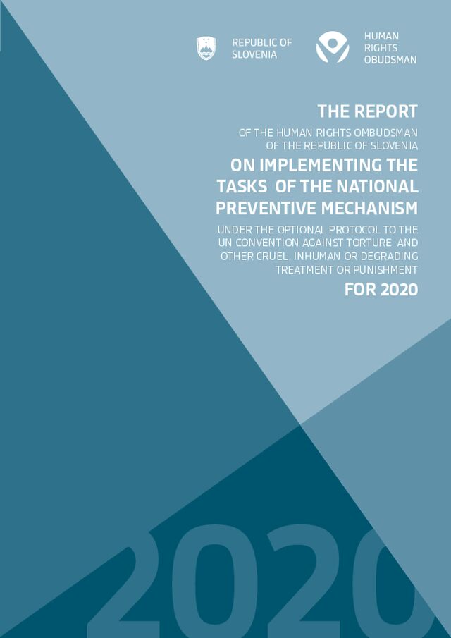 Report of the Human Rights Ombudsman of Slovenia on the National Preventive Mechanism under the OPCAT for 2020