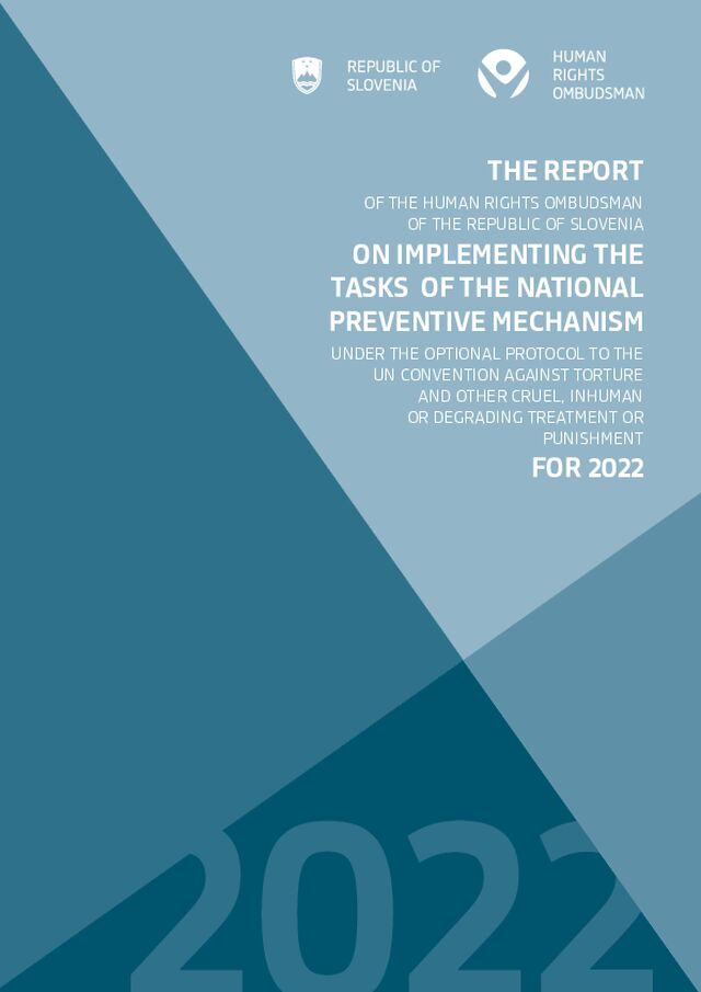 Report of the Human Rights Ombudsman of Slovenia on the National Preventive Mechanism under the OPCAT for 2022