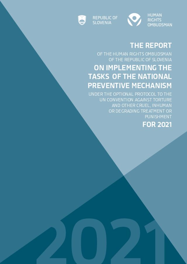Report of the Human Rights Ombudsman of Slovenia on the National Preventive Mechanism under the OPCAT for 2021