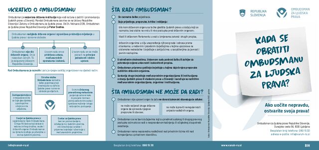 Informativne zloženke o Varuhu v tujih jezikih