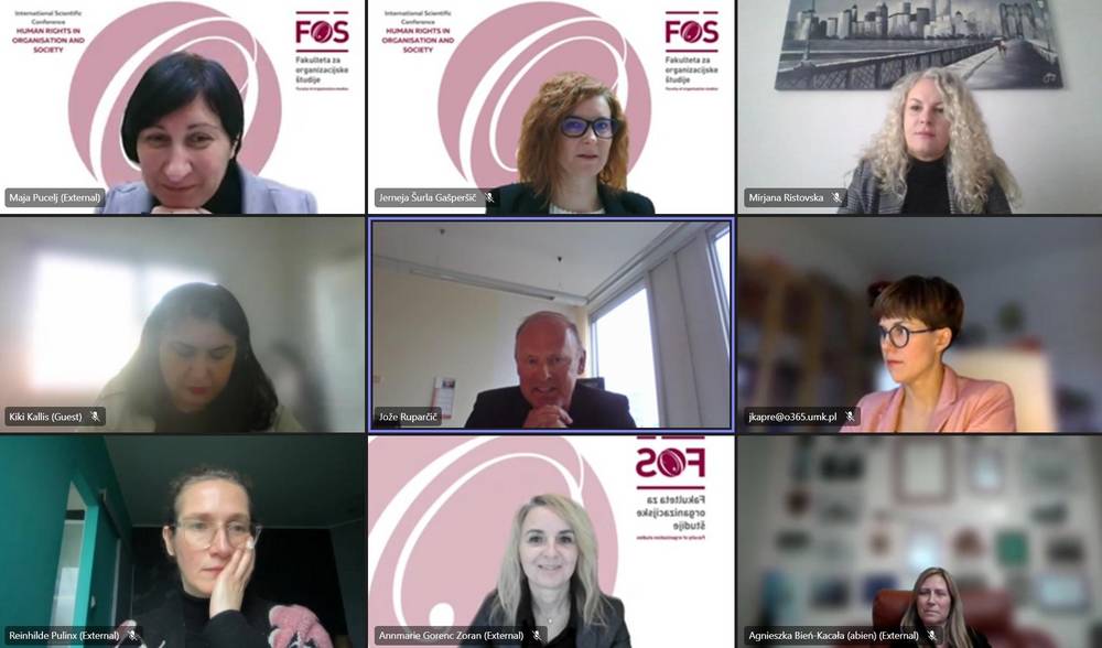 Posnetek zaslona udeležencev virtualne mednarodne konference