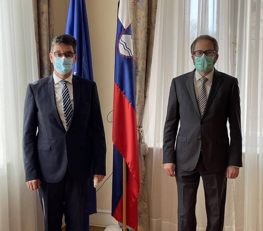 Varuh Peter Svetina in predsednik US prof. dr. Matej Accetto