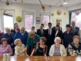 Group photo with residents of the House of Good Will in Mirno near Nova Gorica